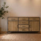 Eiche Sideboard Luna 6 Schübe - Das Holländische Möbelhaus