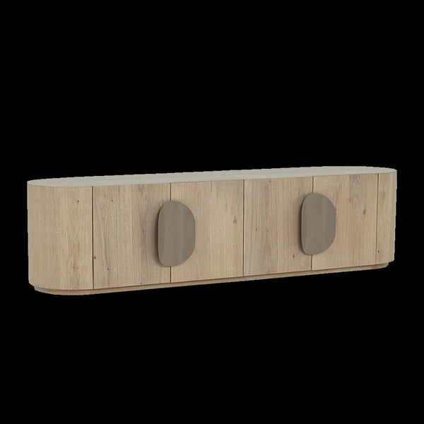 Eiche TV Lowboard Allure White Wash 210 cm - Das Holländische Möbelhaus