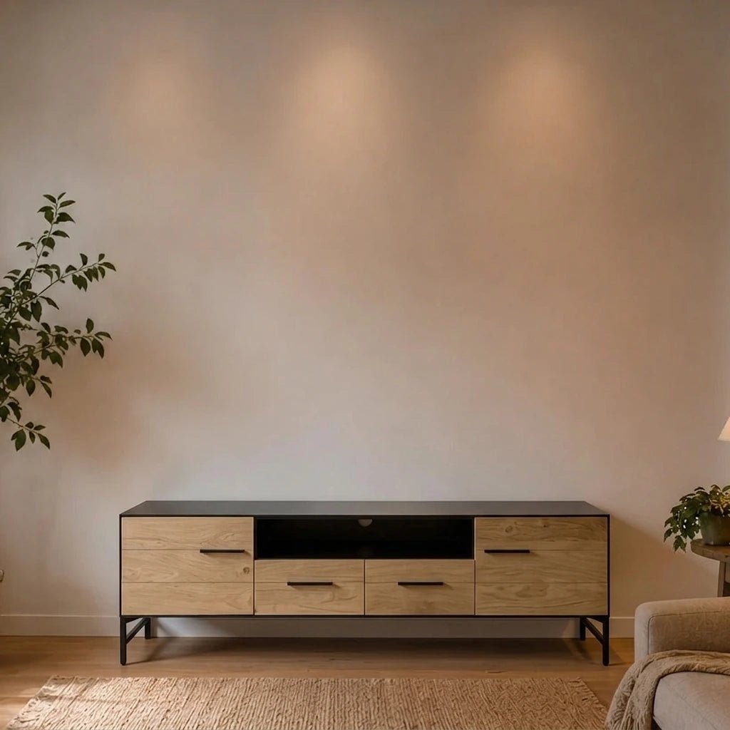 Eiche TV Sideboard Lido 190 cm - Das Holländische Möbelhaus