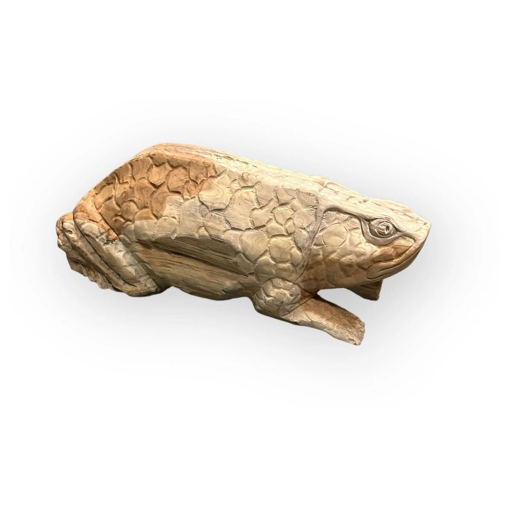 Holz-Skulptur Frosch - Das Holländische Möbelhaus