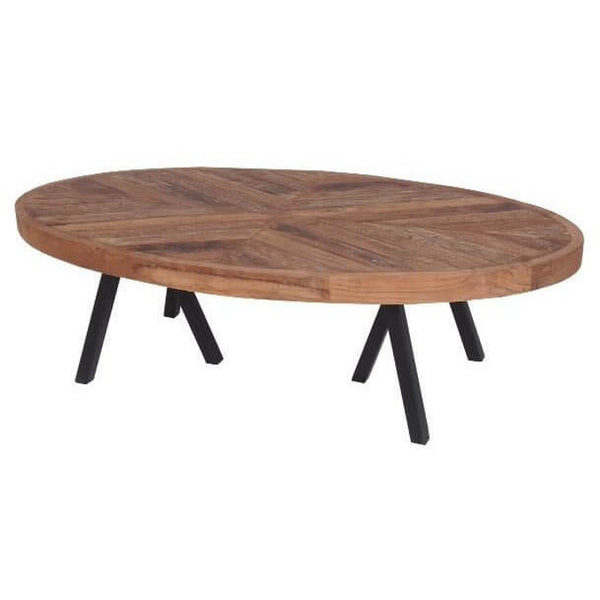 Industrial Couchtisch Oval Yulia - Das Holländische Möbelhaus