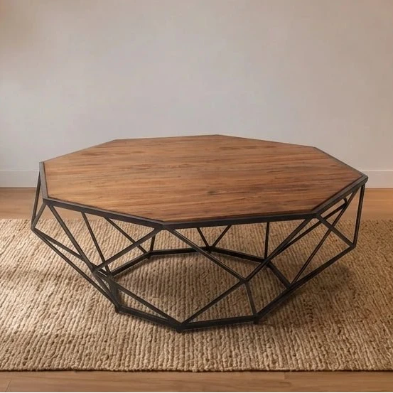 Industrial Couchtisch Yulia Octagon - Das Holländische Möbelhaus