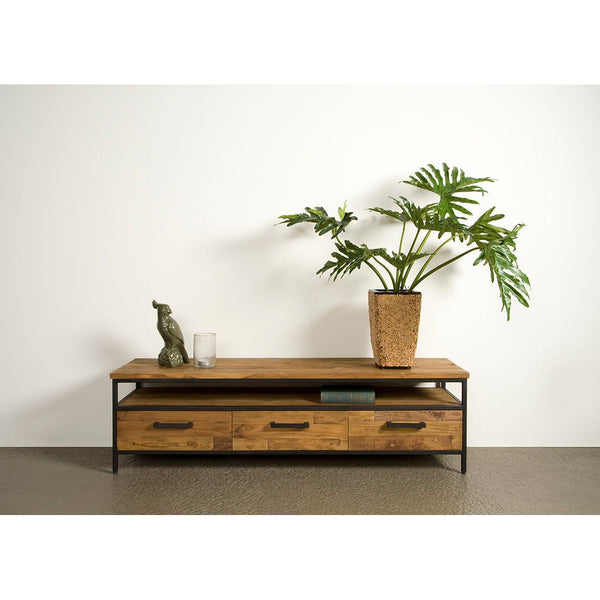 Industrial Teak TV Sideboard Livorno 160 cm - Das Holländische Möbelhaus