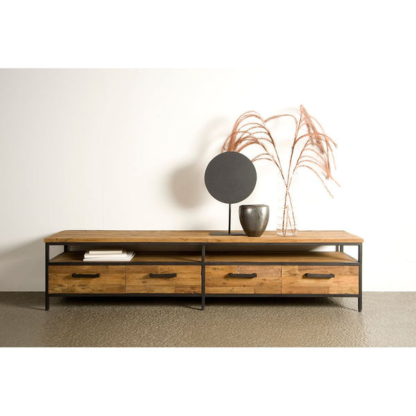 Industrial Teak TV Sideboard Livorno 200 cm - Das Holländische Möbelhaus