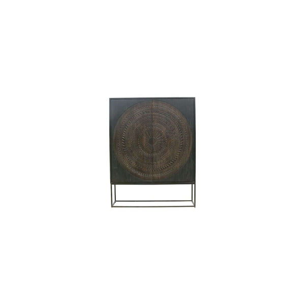 Industrial Wäscheschrank Ethnic schwarz - Das Holländische Möbelhaus