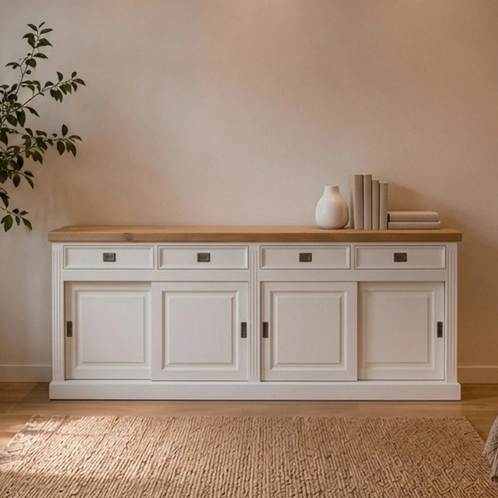 Landhausstil Anrichte Chic Oak 4 Türen 4 Schübe - Das Holländische Möbelhaus