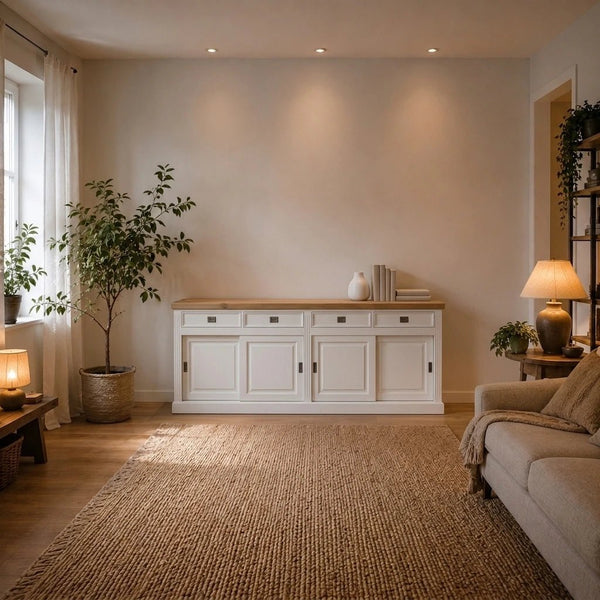 Landhausstil Anrichte Chic Oak 4 Türen 4 Schübe - Das Holländische Möbelhaus