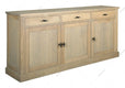 Landhausstil Anrichte Malmö Oak Metal 3 Türen 3 Schubladen