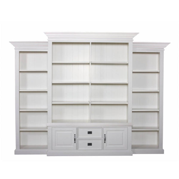 Landhausstil Bücherschrank Chic 2 Türen 2 Schubladen - Das Holländische Möbelhaus