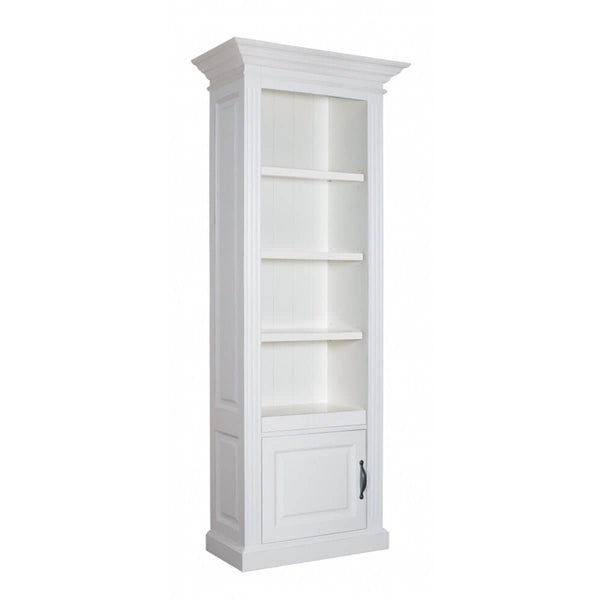 Landhausstil Bücherschrank Chic 4 Regale 1 Tür - Das Holländische Möbelhaus