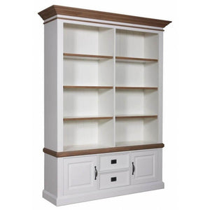 Landhausstil Bücherschrank Chic Oak 2 Schübe 2 Türen