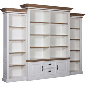 Landhausstil Bücherschrank Chic Oak 2 Schubladen 2 Türen