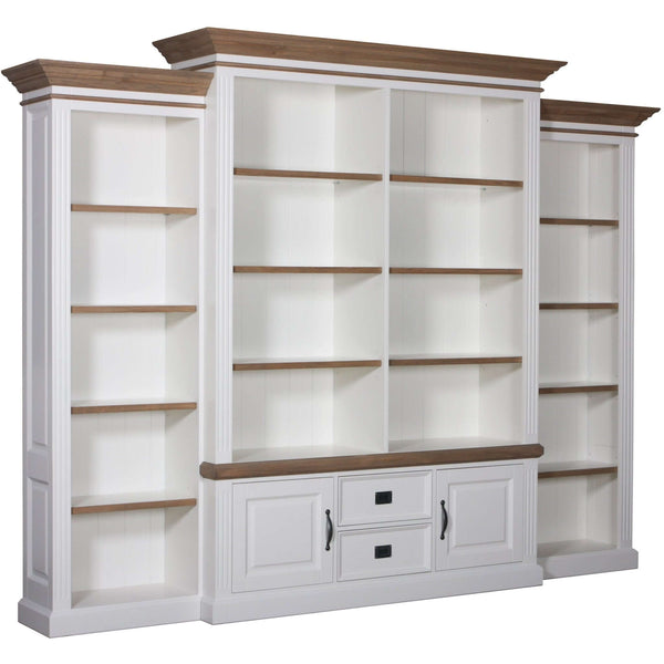 Landhausstil Bücherschrank Chic Oak 2 Schubladen 2 Türen - Das Holländische Möbelhaus