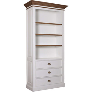 Landhausstil Bücherschrank Chic Oak 3 Schübe