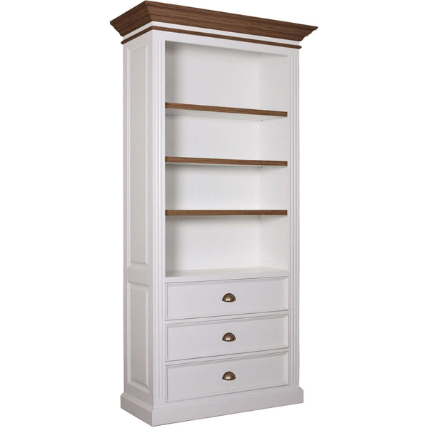 Landhausstil Bücherschrank Chic Oak 3 Schübe - Das Holländische Möbelhaus