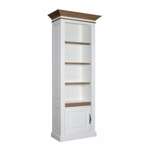 Landhausstil Bücherschrank Chic Oak 4 Regale 1 Tür