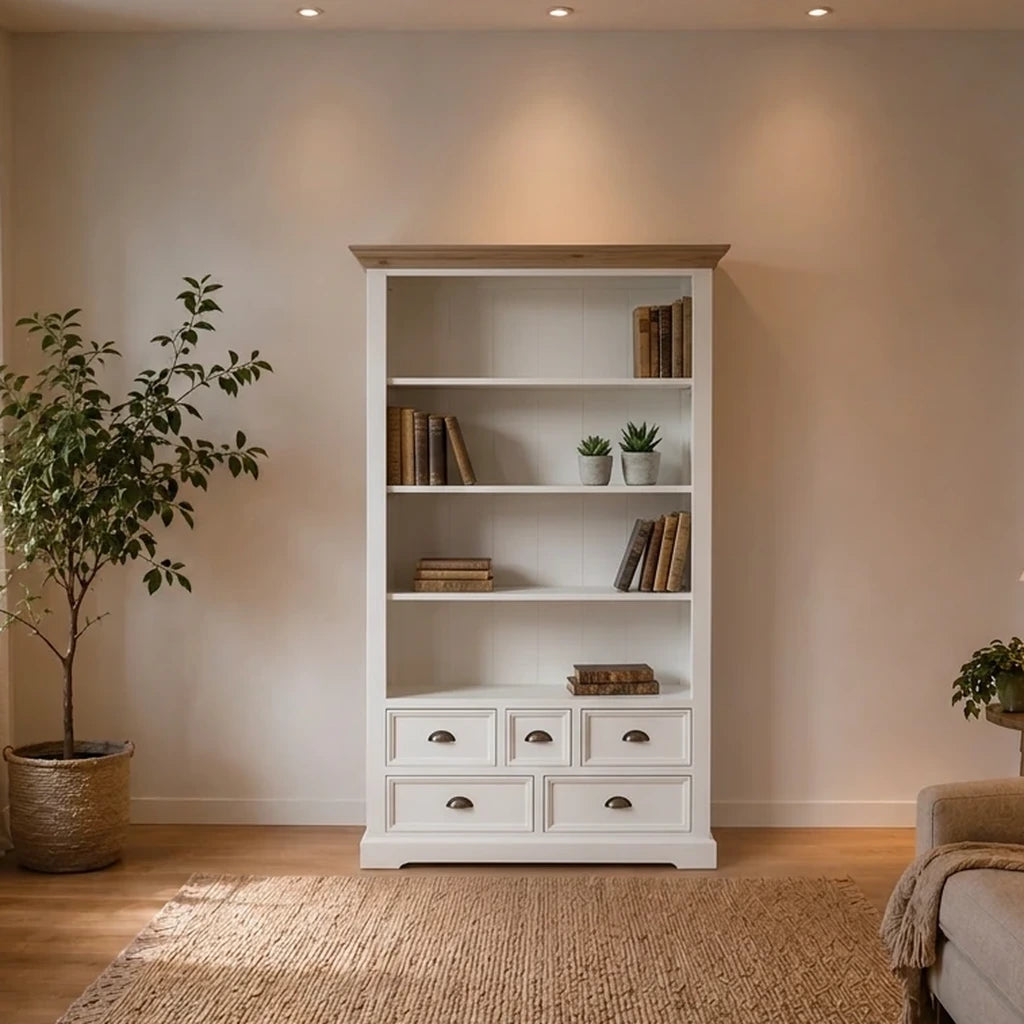 Landhausstil Bücherschrank Fleur 111 cm