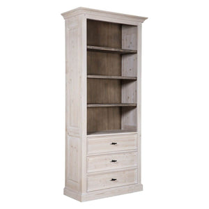 Landhausstil Bücherschrank Oslo 3 Schübe