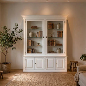 Landhausstil Bücherschrank Chic 2 Türen 2 Schübe