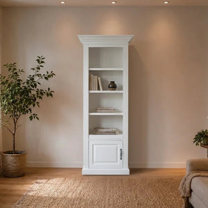Landhausstil Bücherschrank Chic 4 Regale 1 Tür