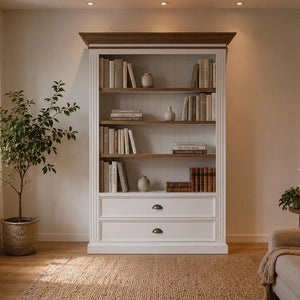 Landhausstil Bücherschrank Chic Oak 3 Schübe
