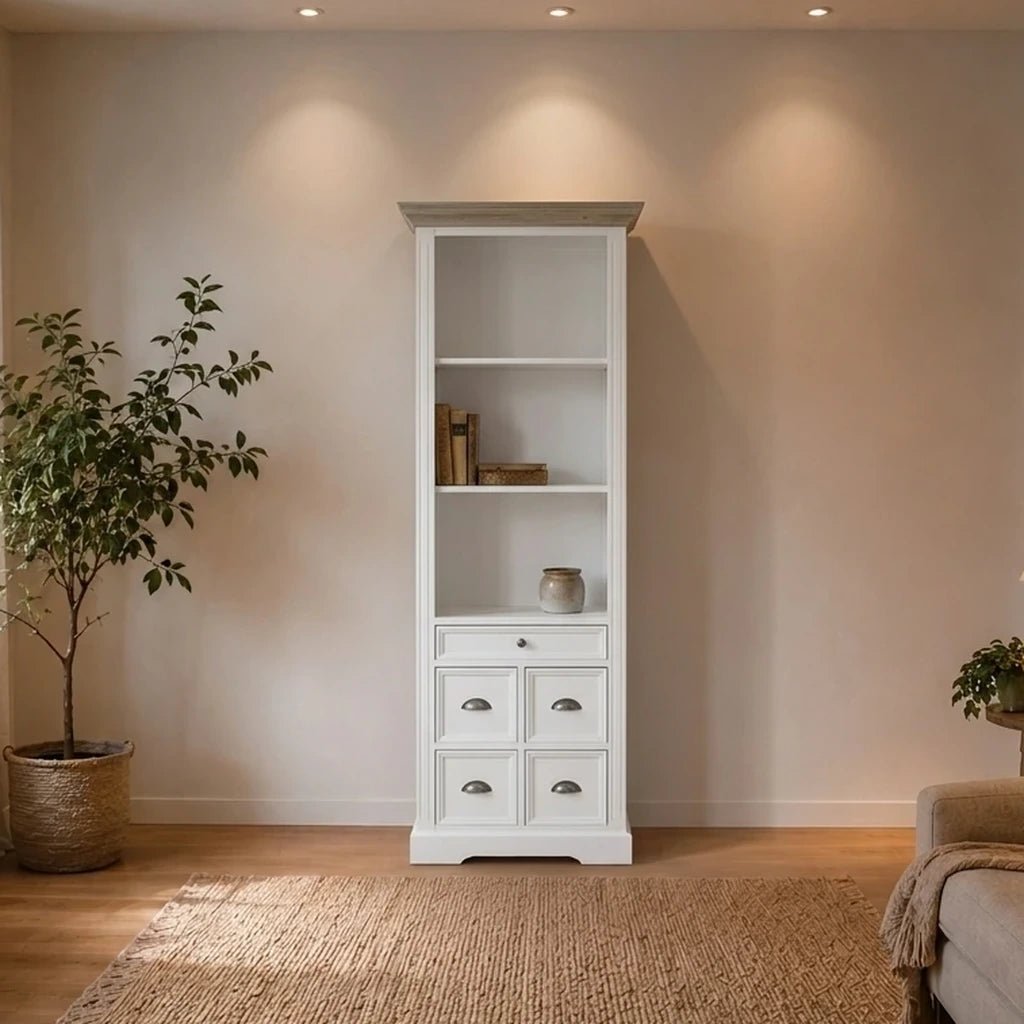 Landhausstil Bücherschrank Fleur 66 cm - Das Holländische Möbelhaus