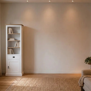 Landhausstil Bücherschrank Kubic Oak 1 Tür 1 Schub
