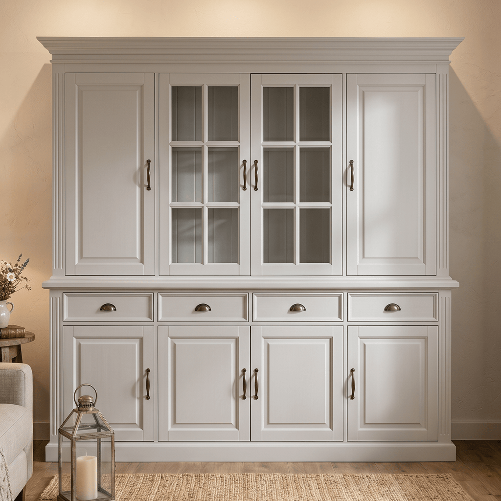 Landhausstil Buffetschrank Chic 8 Türen 4 Schübe - Das Holländische Möbelhaus