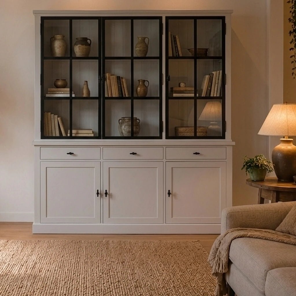 Landhausstil Buffetschrank Kubic Metall 6 Türen 3 Schübe - Das Holländische Möbelhaus