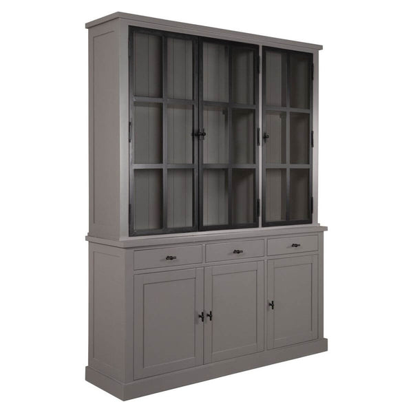 Landhausstil Buffetschrank Kubic Metall 6 Türen 3 Schübe 170 cm - Das Holländische Möbelhaus