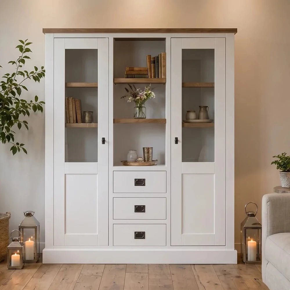 Landhausstil Buffetschrank Kubic Oak 2 Türen 3 Schübe - Das Holländische Möbelhaus