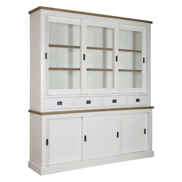 Landhausstil Buffetschrank Kubic Oak 6 Schiebetüren 4 Schübe - Das Holländische Möbelhaus