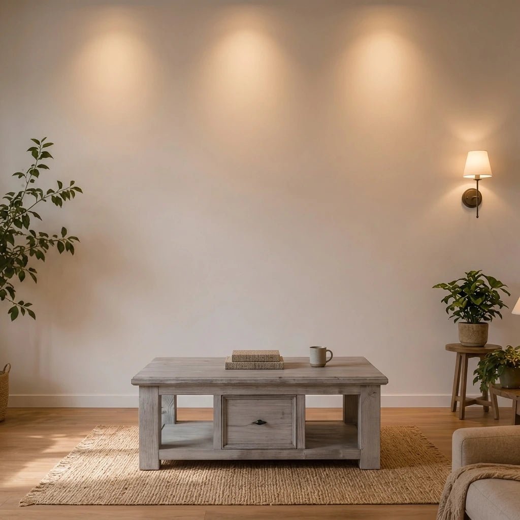 Landhausstil Couchtisch 2 Schübe - Das Holländische Möbelhaus