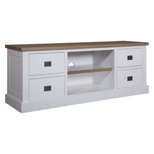 Landhausstil Fernsehkommode Kubic Oak 4 Schübe