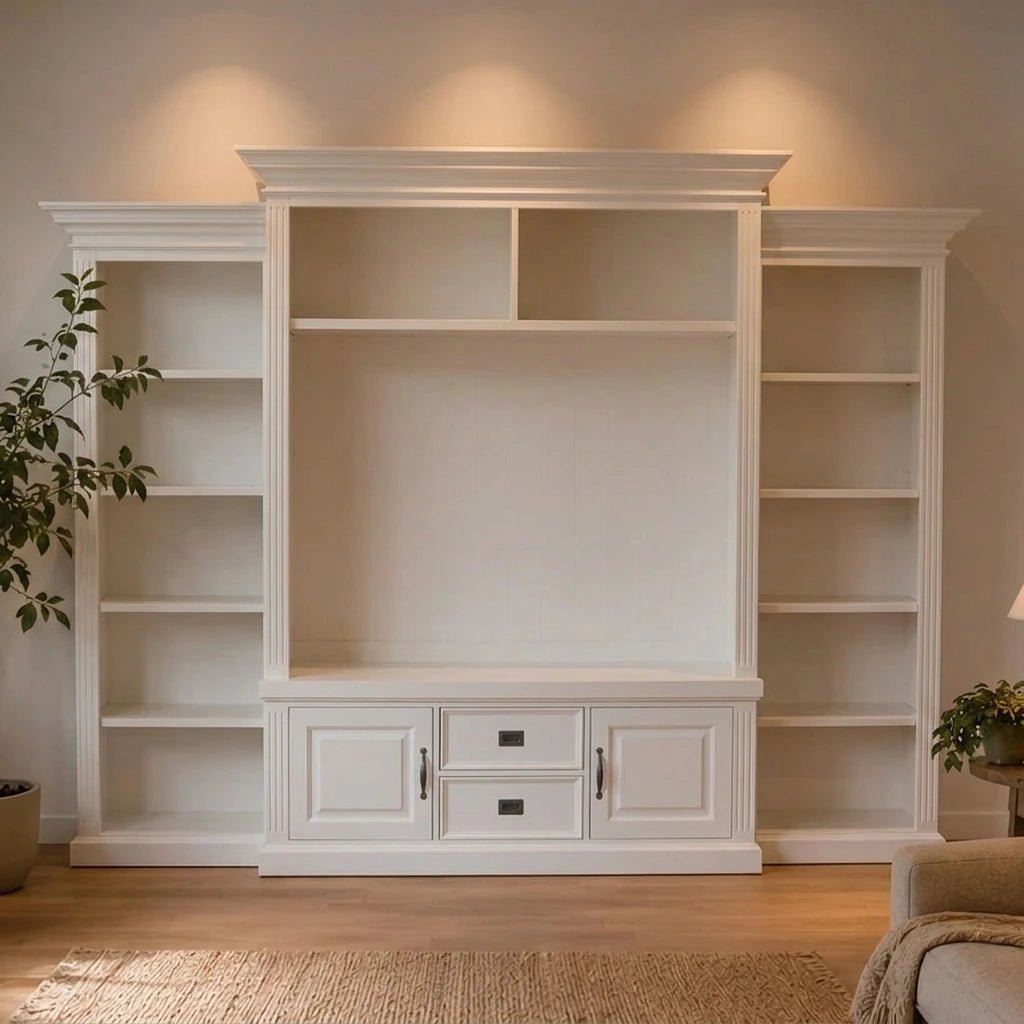 Landhausstil Fernsehschrank Chic 2 Türen 2 Schubladen 286 cm - Das Holländische Möbelhaus