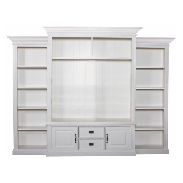 Landhausstil Fernsehschrank Chic 2 Türen 2 Schubladen 286 cm - Das Holländische Möbelhaus