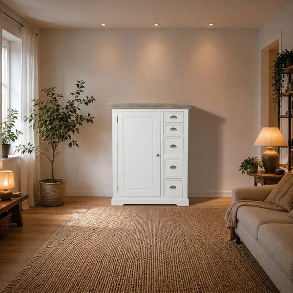 Landhausstil Highboard Fleur 100 cm - Das Holländische Möbelhaus