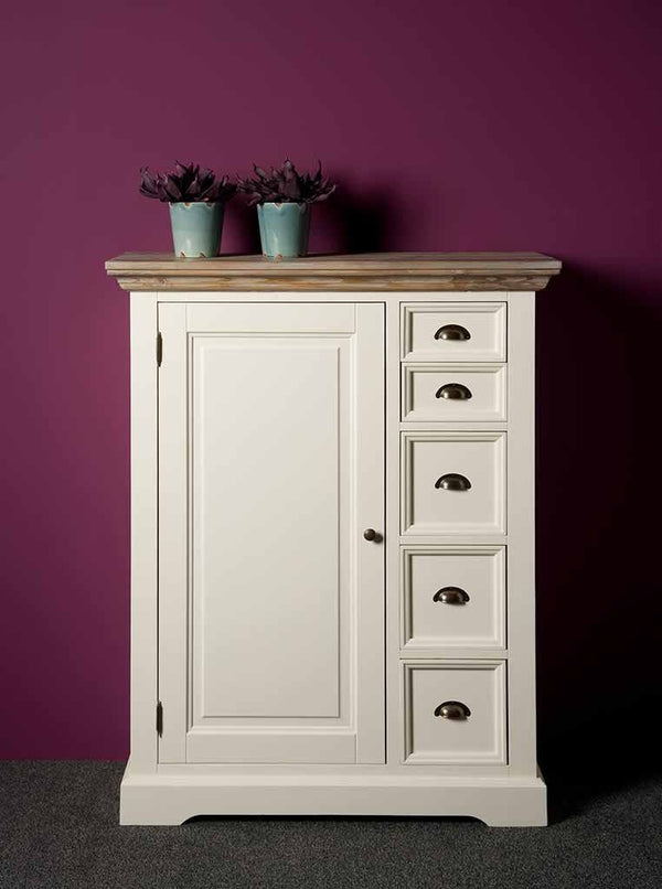 Landhausstil Highboard Fleur 100 cm - Das Holländische Möbelhaus