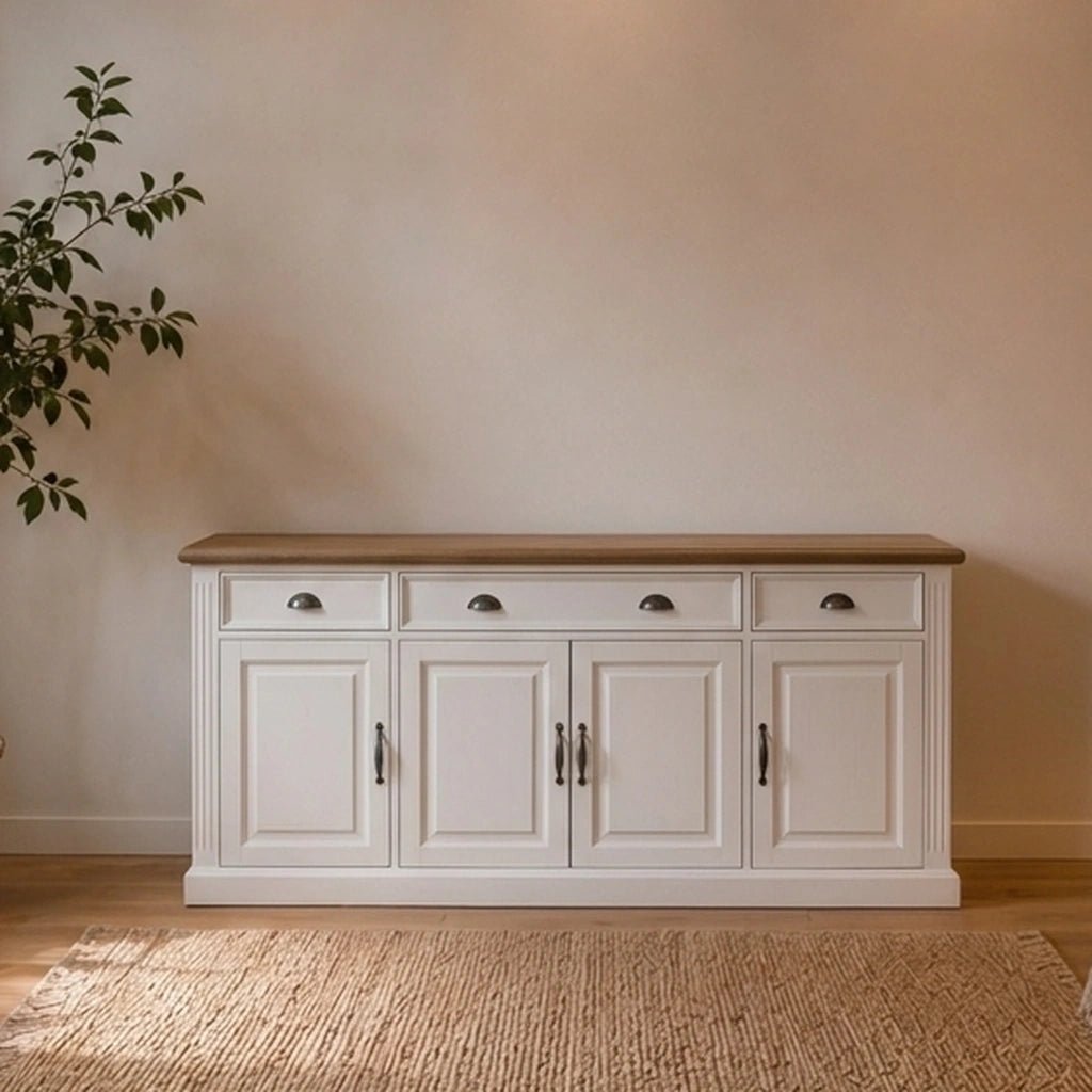 Landhausstil Kommode Chic Oak 4 Türen 3 Schübe - Das Holländische Möbelhaus