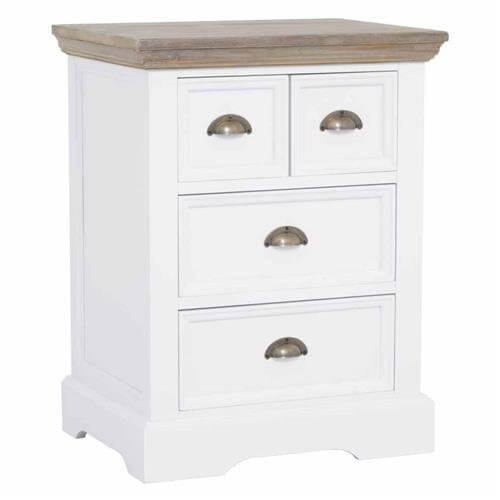 Landhausstil Nachtschrank Fleur 56 cm - Das Holländische Möbelhaus