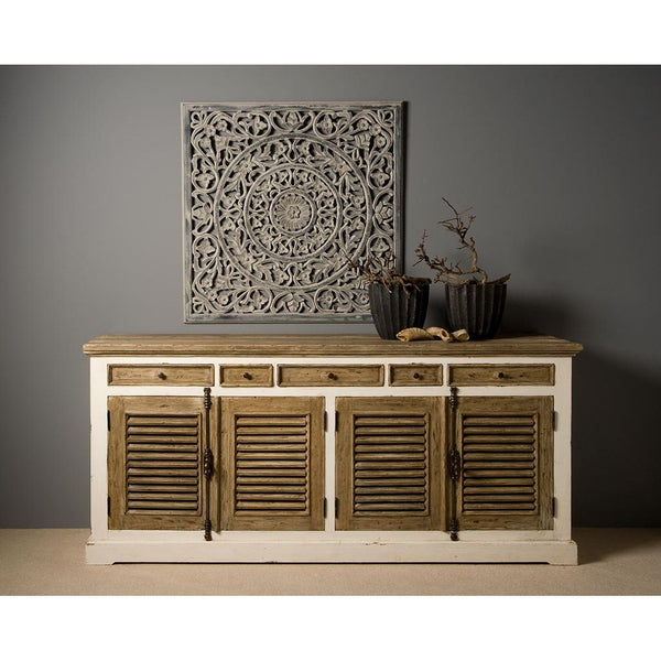 Landhausstil Sideboard Amanda 4 Türen 5 Schübe - Das Holländische Möbelhaus