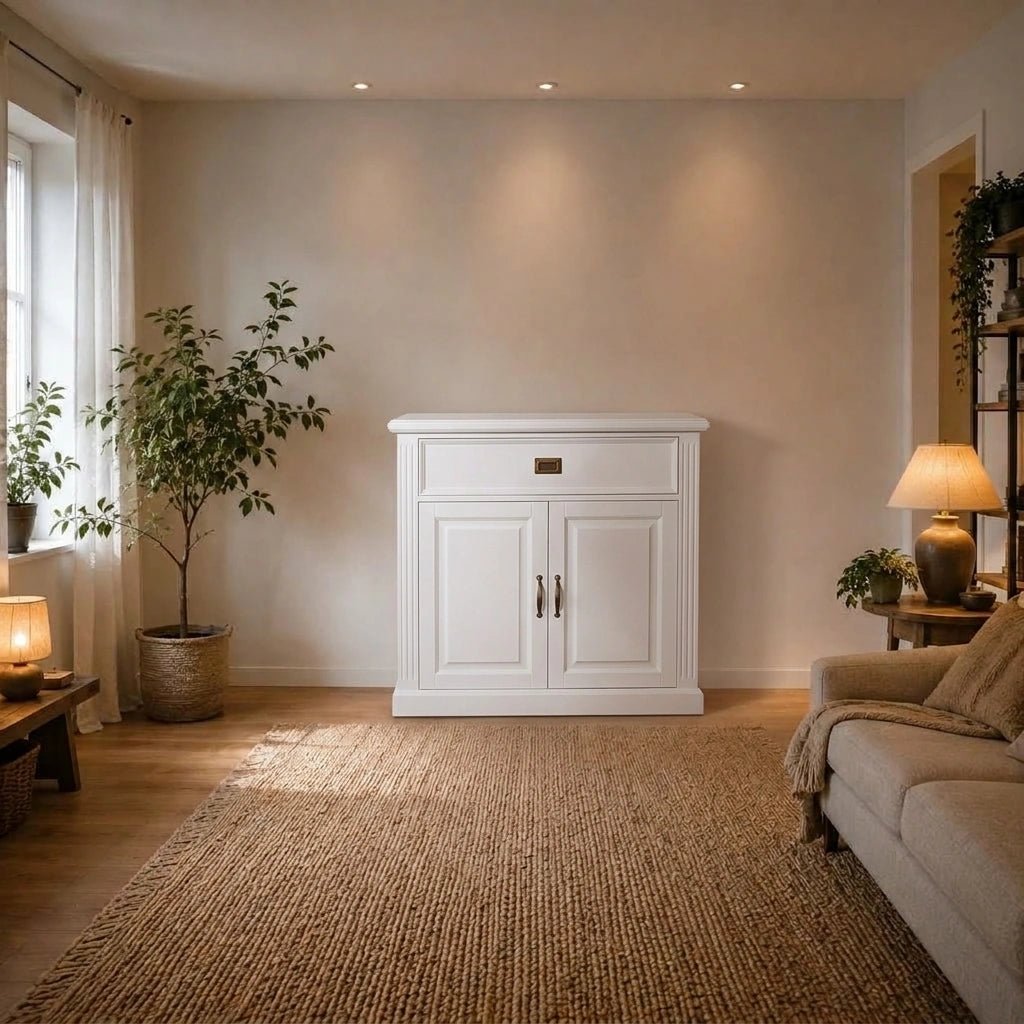 Landhausstil Sideboard Chic 2 Türen 1 Schub - Das Holländische Möbelhaus
