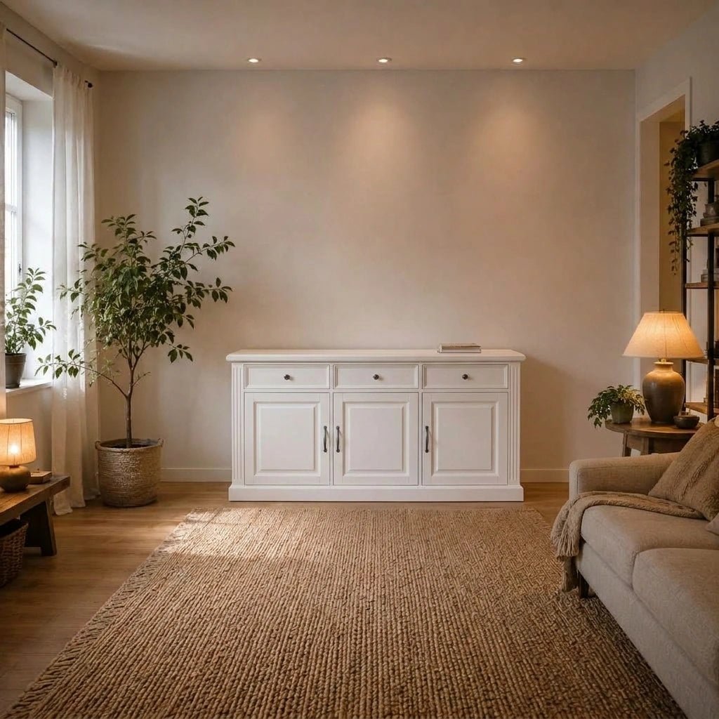 Landhausstil Sideboard Chic 3 Türen 3 Schübe - Das Holländische Möbelhaus