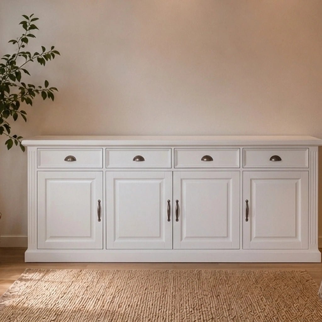 Landhausstil Sideboard Chic 4 Türen 4 Schübe 224 cm - Das Holländische Möbelhaus