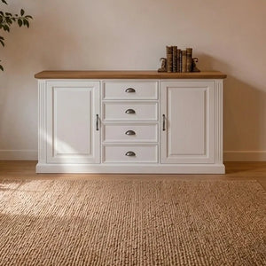 Landhausstil Sideboard Chic Oak 2 Türen 4 Schübe