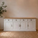 Landhausstil Sideboard Chic Oak 4 Türen 4 Schübe 224 cm - Das Holländische Möbelhaus