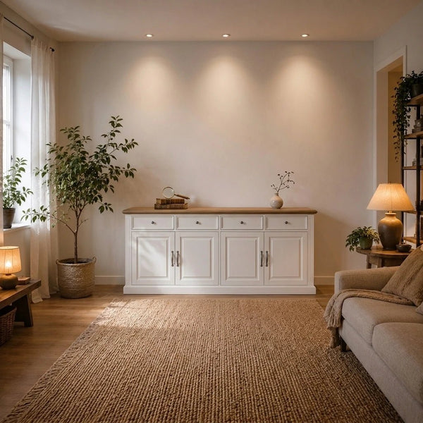 Landhausstil Sideboard Chic Oak 4 Türen 4 Schübe - Das Holländische Möbelhaus