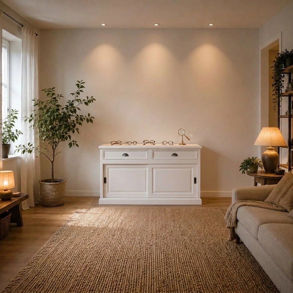 Landhausstil Sideboard Eyeglass 2 Schiebetüren 2 Schübe - Das Holländische Möbelhaus