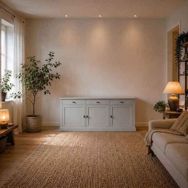 Landhausstil Sideboard Kubic Metall 3 Türen 3 Schübe 200 cm - Das Holländische Möbelhaus
