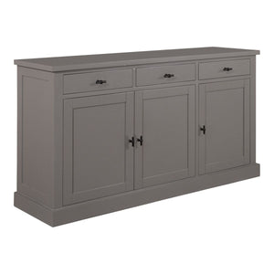 Landhausstil Sideboard Kubic Metall 3 Türen 3 Schübe 170 cm